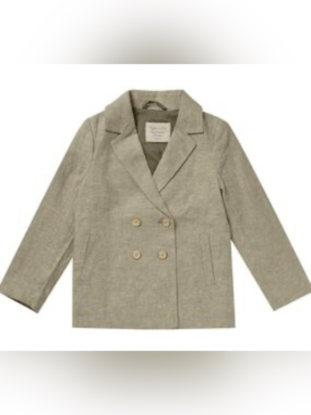 *NWT* Rylee + Cru double breasted linen blend blazer. Size 4-5y